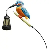 OEM VHV - Lampe solaire pour jardin - Piquet de jardin - Lampe solaire d'extérieur - Décoration colibri - Lampe de jardin à énergie solaire - Pour allées, pelouses, patios