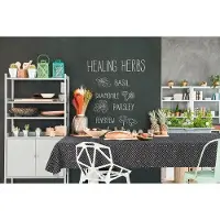 OEM Housse de table de cuisine et de salle à manger avec revêtement anti-taches - Anthracite - 150 cm de diamètre - convient pour la cuisine et la salle à manger