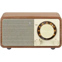 Sangean Genuine mini WR-7 noyer Radio de table portable rétro avec Bluetooth