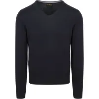 Steppin' Out Pull Coton Cachemire Col V Marine
