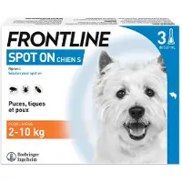 Frontline Spot-on Chien S de 2-10kg 3 Pipettes De 0,67ml