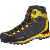 La Sportiva - Chaussures d'alpinisme en GORE-TEX - Trango Tech Leather GTX Black/Yellow en Cuir - Taille 44 - Noir