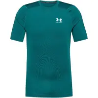 Under Armour T-shirt de compression à manches courtes HeatGear pour homme, (338) Rack Green / / Blanc, Large