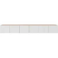 MargaretHadas24 Margaret Hadas24 Meuble TV Mio Meuble TV Meuble TV bas 300 cm À suspendre Design moderne Salon Montage mural, Meuble TV artisan, blanc