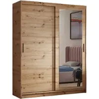 MargaretHadas24 Armoire Henry avec miroir, 120 cm, comprenant 2 portes coulissantes (artisan)