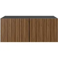 MargaretHadas24 Margaret Hadas24 Meuble TV Mio Meuble TV Meuble TV bas 100 cm Suspendu Design moderne Salon Montage mural, Meuble TV noir, catania