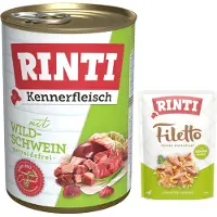 Rinti Kennerfleisch Wild boar - Viande de Sanglier - 12 x 400 g