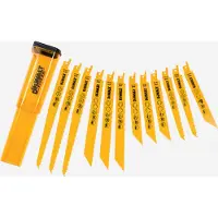 DeWalt Jeu de lames de scie - - DT2445-QZ - 12 pièces - BiM - Couleur Jaune