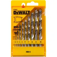 DeWalt Set de 10 Forets à Métal HSS-G