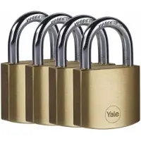 Yale Cadenas Yale rectangulaire doré à clé
