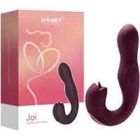 Honey Play Box Joi - vibromasseur point G rotatif lécheur - silicone violet