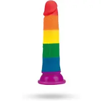 Lovetoy Prider 7.0 - gode réaliste - 19 cm (arc-en-ciel)