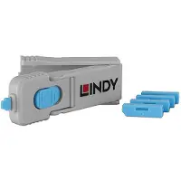 Lindy Displayport-Port-Schlssel Mit 4, Sécurité notebook, Bleu