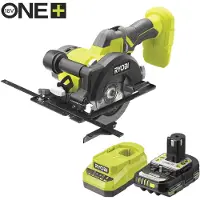 Ryobi Scie circulaire sans fil 18 V ONE+, modèle R18CS115-1C20GP, lame de scie de 115 mm, arbre de 40 mm
