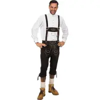 Sonstiges Pantalon en cuir marron foncé - FIN DE SÉRIE, taille : 60