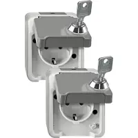 Merten Prise de courant CEBEC gris clair MEG2418-8029 (MEG2418-8029)
