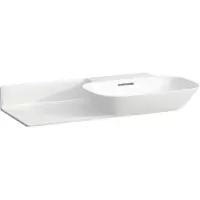 Laufen INO lavabo, sans trou pour robinetterie, avec trop-plein, tablette céramique à gauche, 900x450mm, H8133014001091