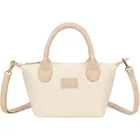 Gallantry Paris Gallantry, mini-sac à main en toile pour femme, aspect cuir, avec bandoulière, beige