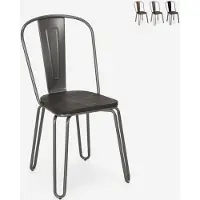 AHD Amazing Home Design chaises chaises en acier style bar et cuisine ferrum one - Gris foncé
