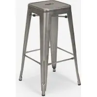 AHD Amazing Home Design tabouret de bar en métal design industriel 78cm acier stale - Silver