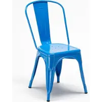 AHD Amazing Home Design chaises industrielles en métal et en acier pour la cuisine et le bar steel one - Bleu