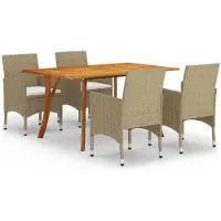 Syfax salon de jardin 5 pièces Beige