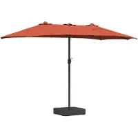 Syfax Parasol de jardin Terre cuite 385 x 209 x 244 cm Polyester