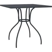 Syfax Table de jardin anthracite 80x80x72,5 cm acier tressé
