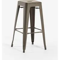 AHD Amazing Home Design Tabouret de bar 76cm en acier métal pour bar et cuisine Steel Up - Bronze