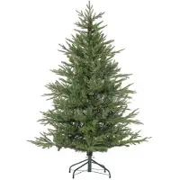 MUVOE HOMCOM Sapin de Noël 150 cm, aspect réaliste, montage rapide, support inclus, plastique ignifuge
