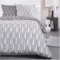 Big Buy Cooking Ensemble housse de couette TODAY White 240 x 220 cm 3 pièces