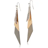 GUESS Boucles d'oreilles pendantes Basic triangles lin aires en m tal mixte