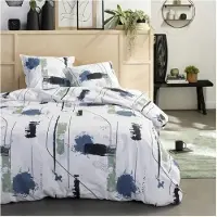 Big Buy Cooking Parure de lit double - TODAY - Sunshine 16,2 - 220 x 240 cm - 100 % coton imprimé