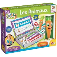 Liscianigiochi CAROTINA : Stylo parlant + jouet magnétique 2-en-1 – – Animaux – Apprentissage et logique – À partir de 3 ans