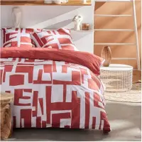 TODAY Parure de couette TODAY rouge