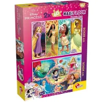 Liscianigiochi Puzzle double face MaxiFloor - Princesses - - 2 x 60 pièces - À partir de 4 ans