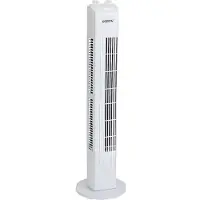 Oceanic Ventilateur tour - 40 W - Hauteur 78 cm - 3 vitesses - Oscillation - Minuterie - Blanc