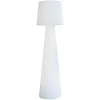 Lumisky Lampadaire design sans fil LED abat-jour ondulé multicolore dimmable LADY H110cm avec télécommande