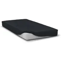 HOME LINGE PASSION Drap-housse - Noir 160 x 200 cm Noir
