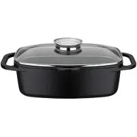 Baumalu Cocotte réctagulaire aluminium 33cm noir - - 382983 -
