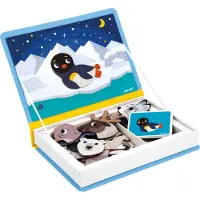 Janod Magnetibook - Jouets éducatifs Livre magnétique Animaux arctiques Jouets créatifs