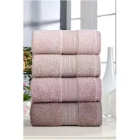 Kein Hersteller Lot De 4 Serviettes À Main Aucune 50 X 85 Cm Poudre Terry