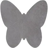 Rugsx Tapis SHAPE 3150 Shaggy Papillon - gris en peluche, antidérapant, lavable 80x80 cm