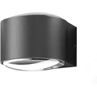 CMD 9029 Applique murale extérieure en aluminium anthracite avec loupe Up/Down IP65 2x6W 3000K