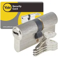 Yale Cylindre de Serrure Debrayable - Pour Porte Exterieure-Entree - 6 Goupilles - 4 Cles - 30 x 50 mm