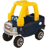 Little Tikes Voiture porteur Cozy Coupe camion bleu marine, plancher amovible