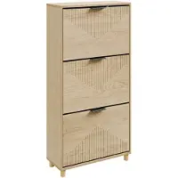 SoBuy Meuble à chaussures - Meuble à tiroirs - Design étroit - 3 tiroirs - 120x24x60 cm | FSR213-N
