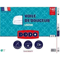 Dodo - Couette ultra légère 100 g/m² - Voile doux - 140 x 200 cm - Blanc