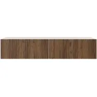 MargaretHadas24 Margaret Hadas24 Meuble TV Mio Meuble TV Meuble TV bas 200 cm Suspendu Design moderne Salon Fixation murale, Meuble TV blanc, catania