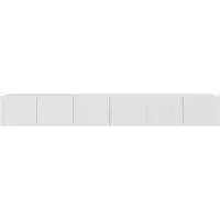 MargaretHadas24 Margaret Hadas24 Meuble TV Cali Meuble TV bas 300 cm À suspendre Design moderne Salon Montage mural, Meuble TV blanc, blanc